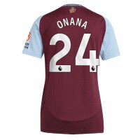 Echipament fotbal Aston Villa Amadou Onana #24 Tricou Acasa 2024-25 pentru femei maneca scurta